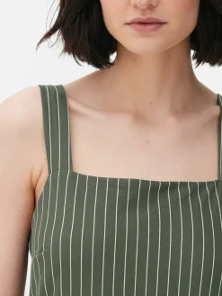 Online Ärmelloser Jumpsuit Mit Streifen Damen Jumpsuits Und Playsuits