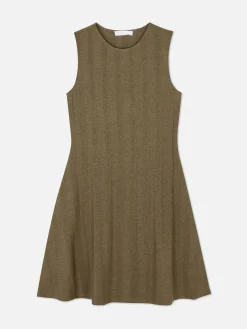 Hot Ärmelloses, Geripptes Minikleid Damen Kleider