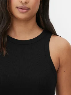 Sale Ärmelloses, Geripptes Racerback-Top Damen Tops Und T-Shirts