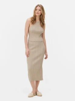 Clearance Ärmelloses, Geripptes Racerback-Top Damen Tops Und T-Shirts