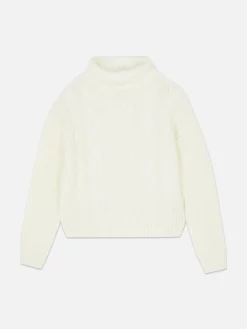 Rollkragenpullover Mit Zopfmuster Kinder Pullover Und Cardigans