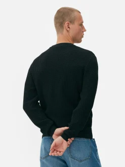 New Rundhalspullover Mit Korbstruktur Herren Pullover Und Cardigans