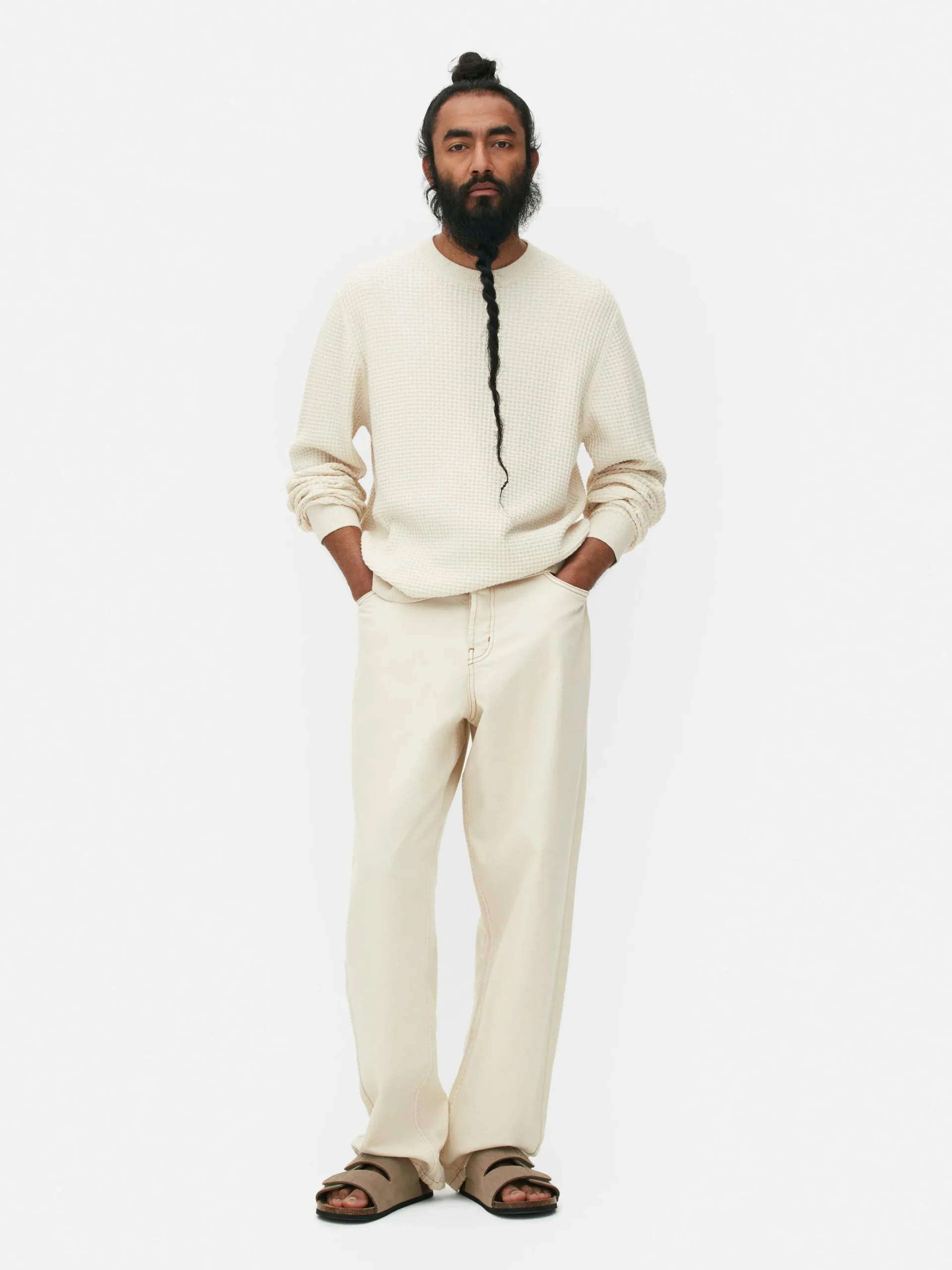 Hot Rundhalspullover Mit Korbstruktur Herren Pullover Und Cardigans