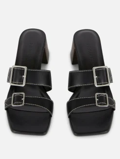 Hot Sandaletten Mit Blockabsatz Und Schnallenriemen Damen Heels