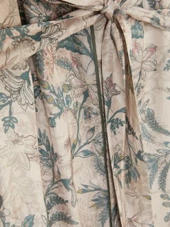 Discount Satin-Bademantel Mit Blumenmuster Damen Bademäntel