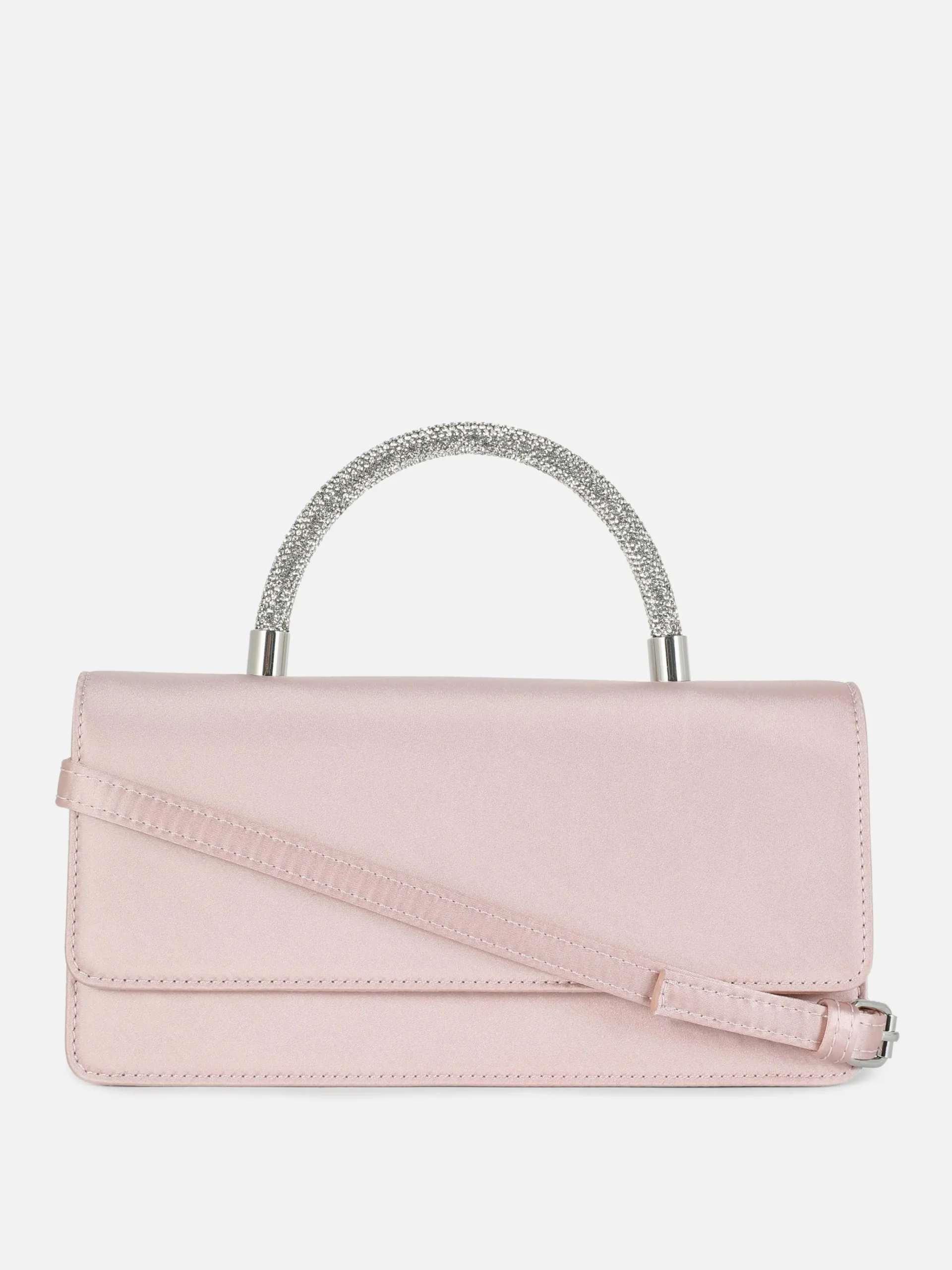 Online Satin-Umhängetasche Mit Strassbesetztem Griff Damen Taschen Und Portemonnaies