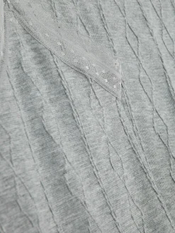 Best Schlafanzug Mit Trägertop Und Zopfmuster Damen Schlafanzüge