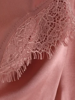 Schlafanzugshorts Aus Seidengemisch Mit Spitzenbesatz Damen Schlafanzughosen