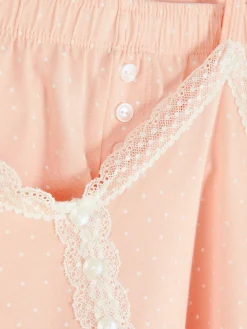 New Schlafanzug-Trägertop Und Shorts Mit Spitzenbesatz Damen Schlafanzüge