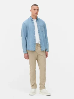 Outlet Schmale Stretch-Chinohose Herren Hosen