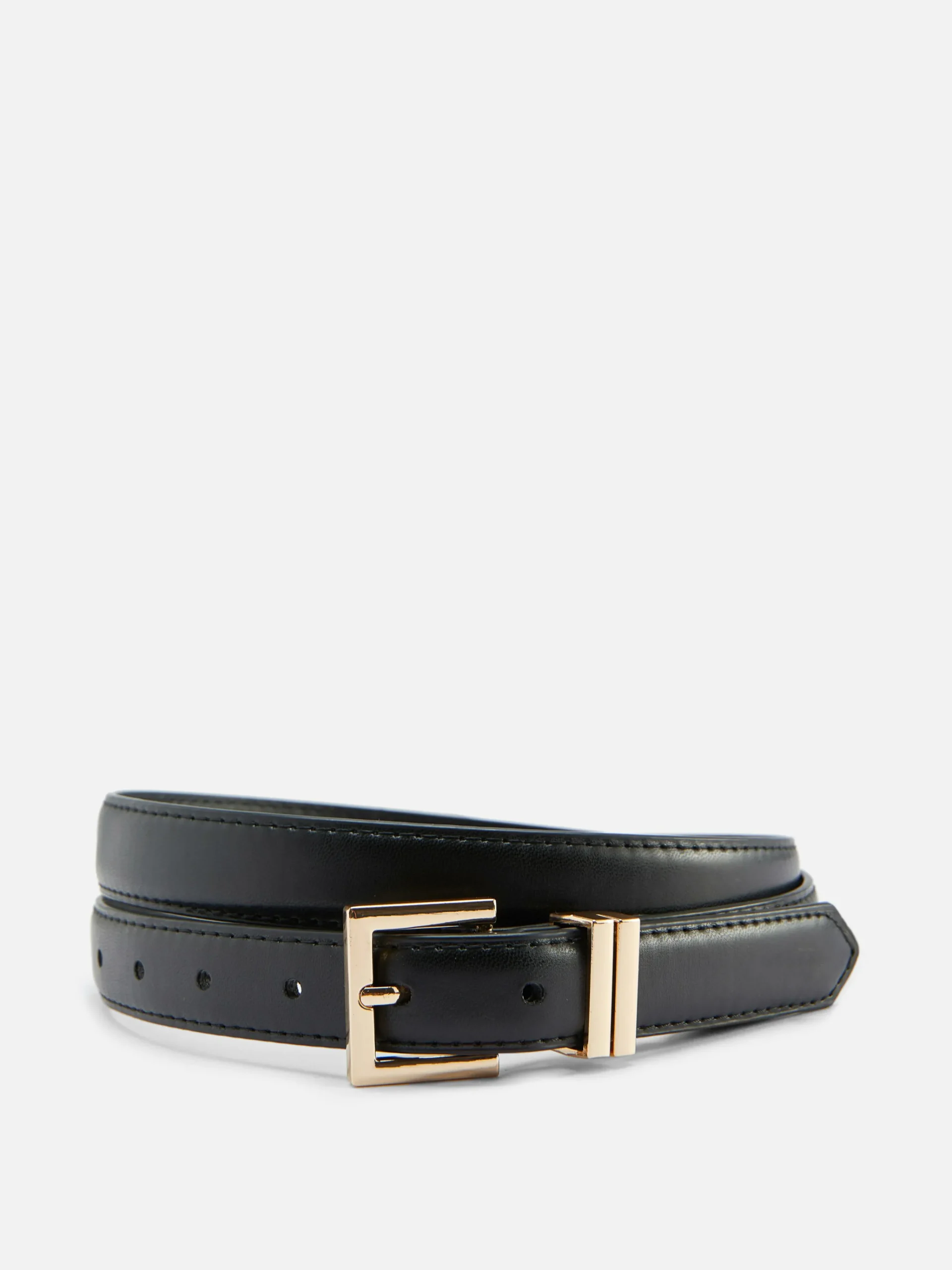 Clearance Schmaler Kunstledergürtel Mit Eckiger Schnalle Damen Gürtel