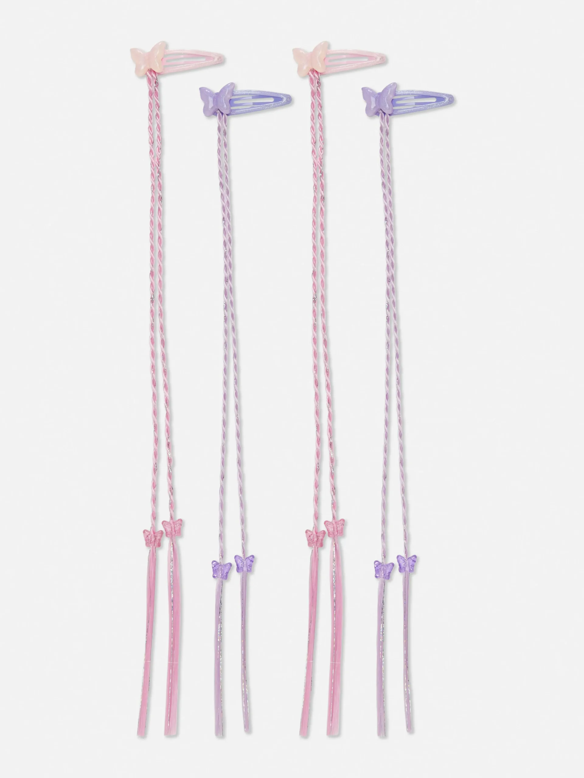 Schmetterlings-Haarspangen Mit Zopf, 4er-Pack Kinder Haarschmuck