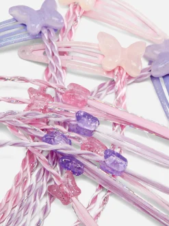 Schmetterlings-Haarspangen Mit Zopf, 4er-Pack Kinder Haarschmuck