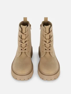 Discount Schnürstiefel In Wildleder-Optik Kinder Stiefel Und Gummistiefel