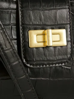 Online Schultertasche In Kroko-Optik Damen Taschen Und Portemonnaies