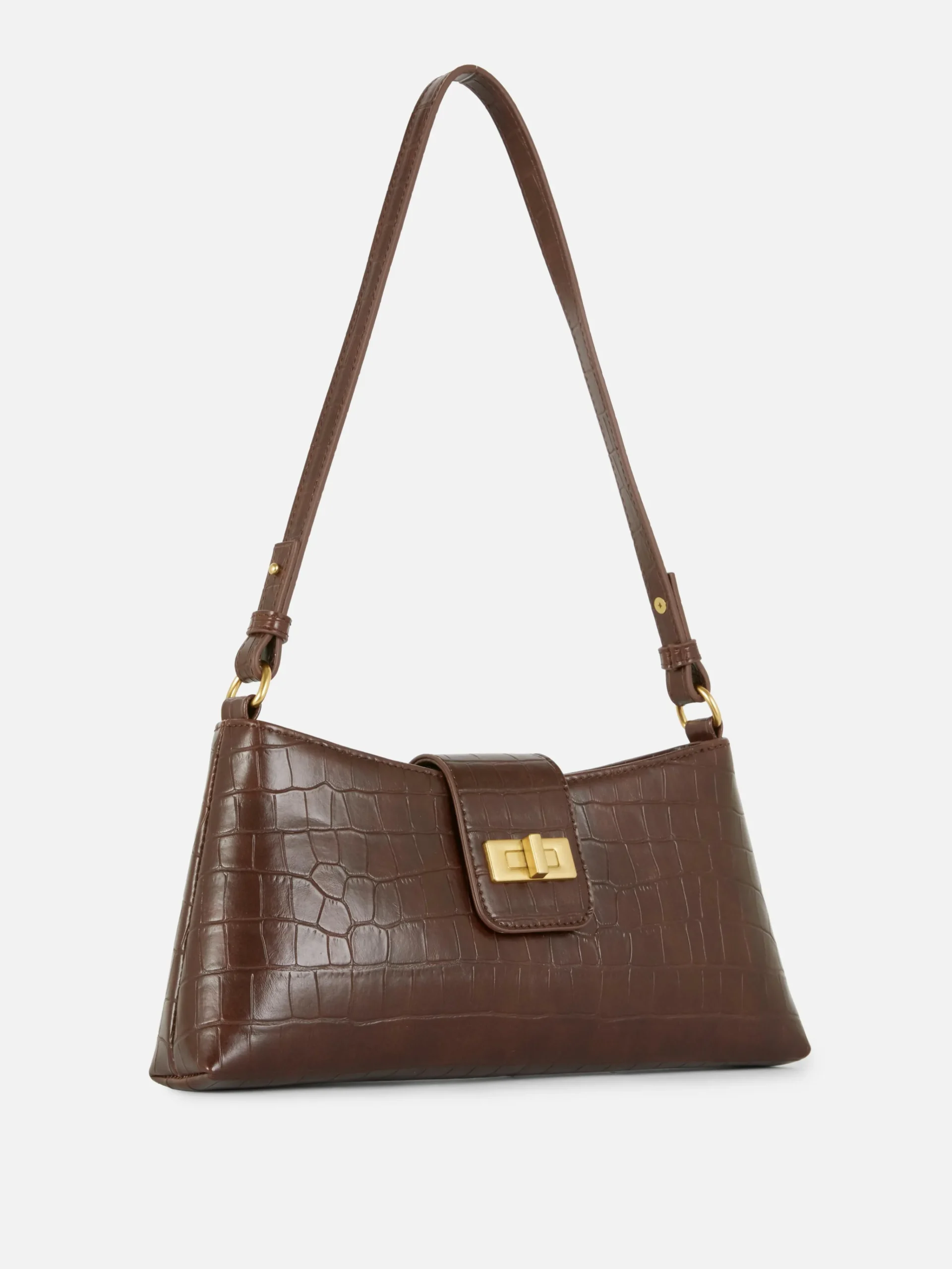 Schultertasche In Kroko-Optik Damen Taschen Und Portemonnaies