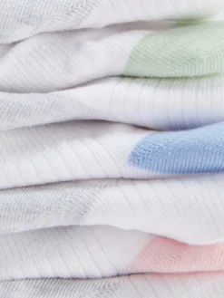 Outlet Söckchen Mit Kontrasteinsatz, 7er-Pack Damen Socken