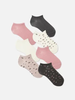 Best Söckchen Mit Verschiedenen Mustern, 7er-Pack Damen Socken