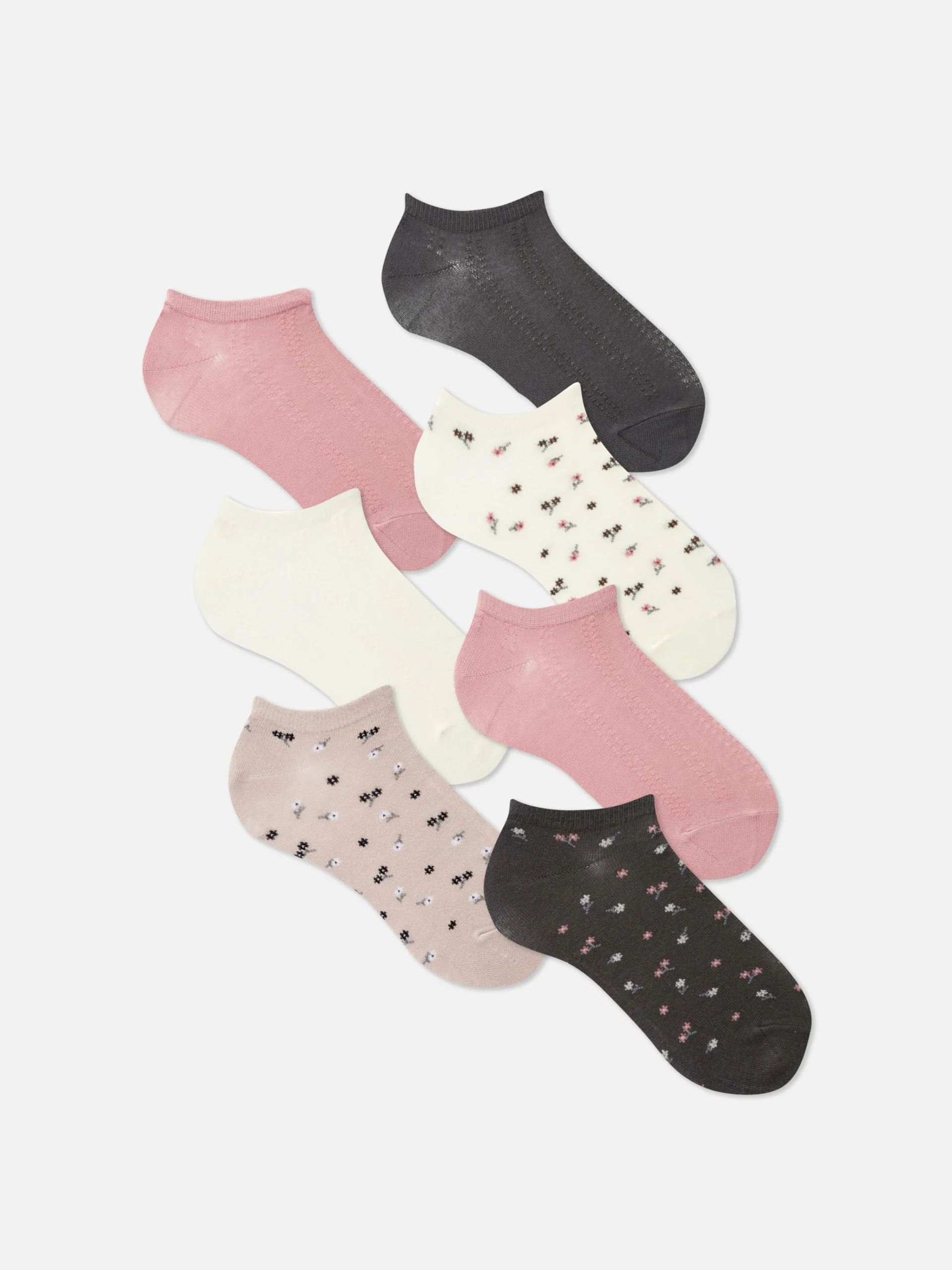 Best Söckchen Mit Verschiedenen Mustern, 7er-Pack Damen Socken