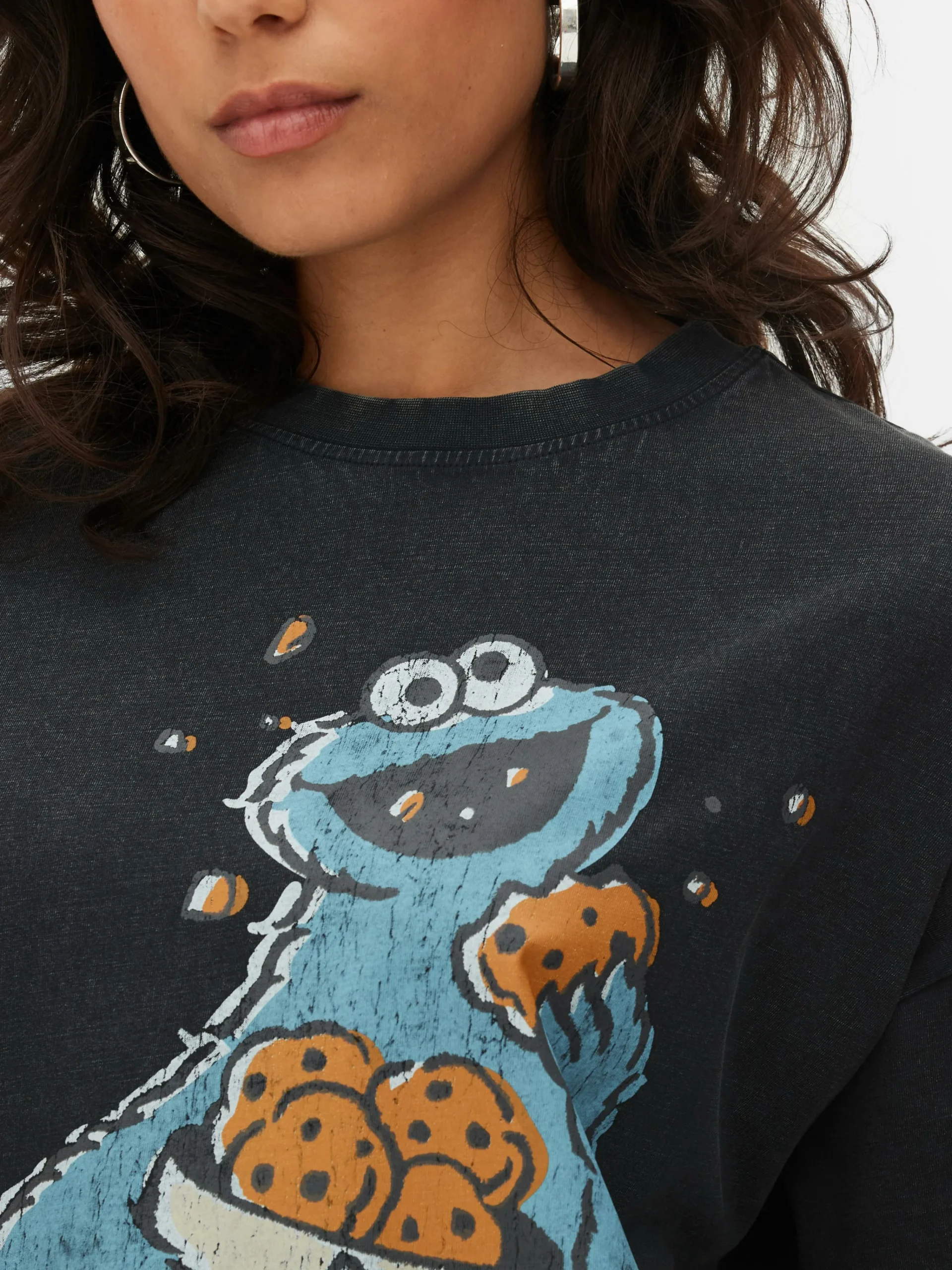 Outlet „Sesamstraße Krümelmonster“ T-Shirt Damen Tops Und T-Shirts