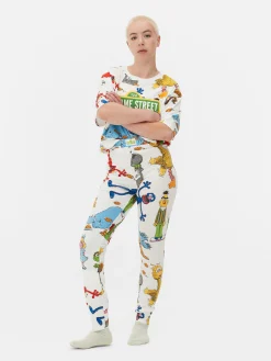 Discount „Sesamstraße“ Schlafanzugleggings Damen Schlafanzughosen