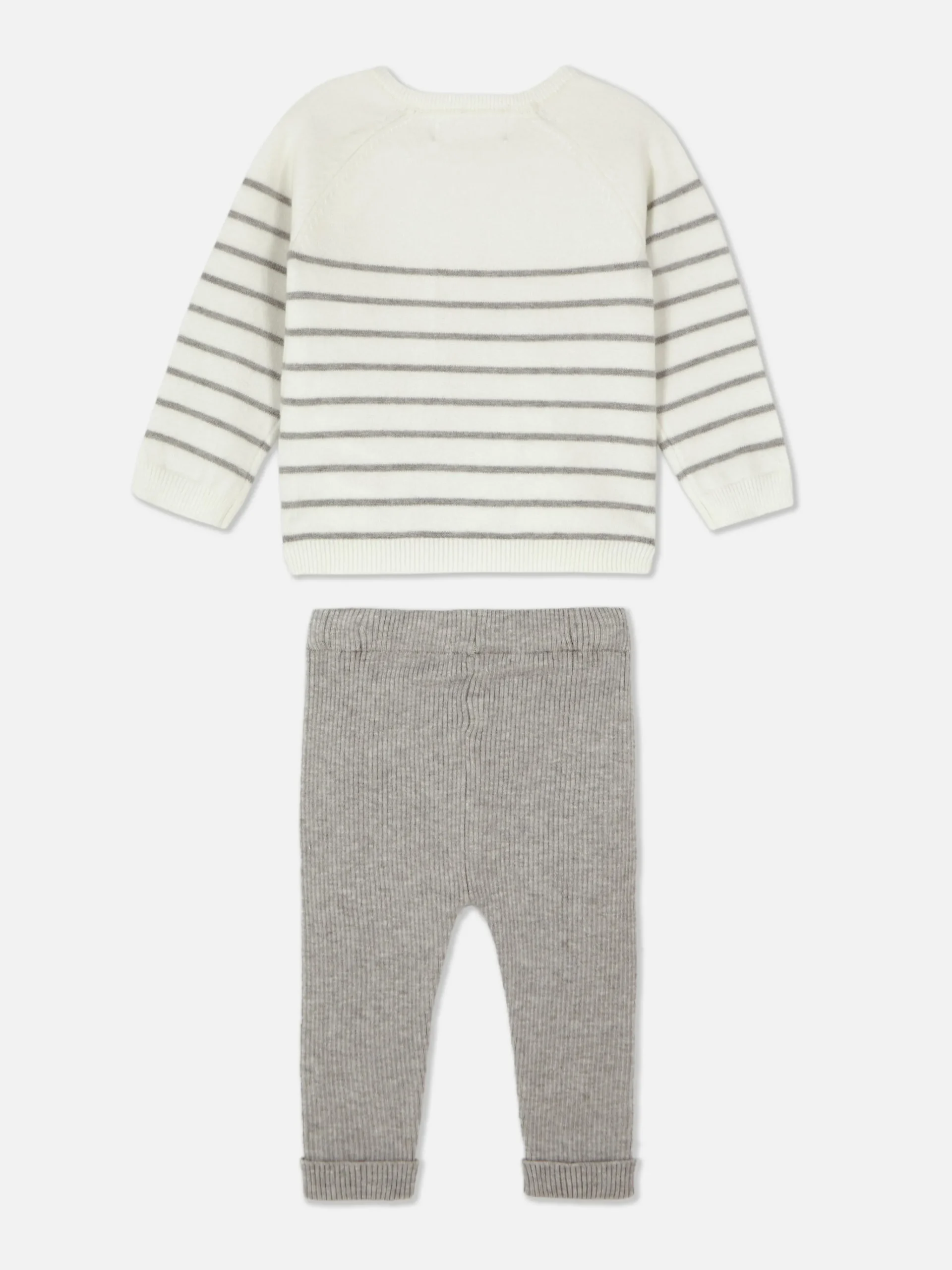 Clearance Set Aus Gestreiftem Strickpullover Und Leggings Sets Und Outfits