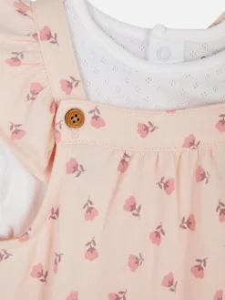 Discount Set Aus Pointelle-Body Und Latzhose Mit Blumenmuster Sets Und Outfits|Sets Und Outfits