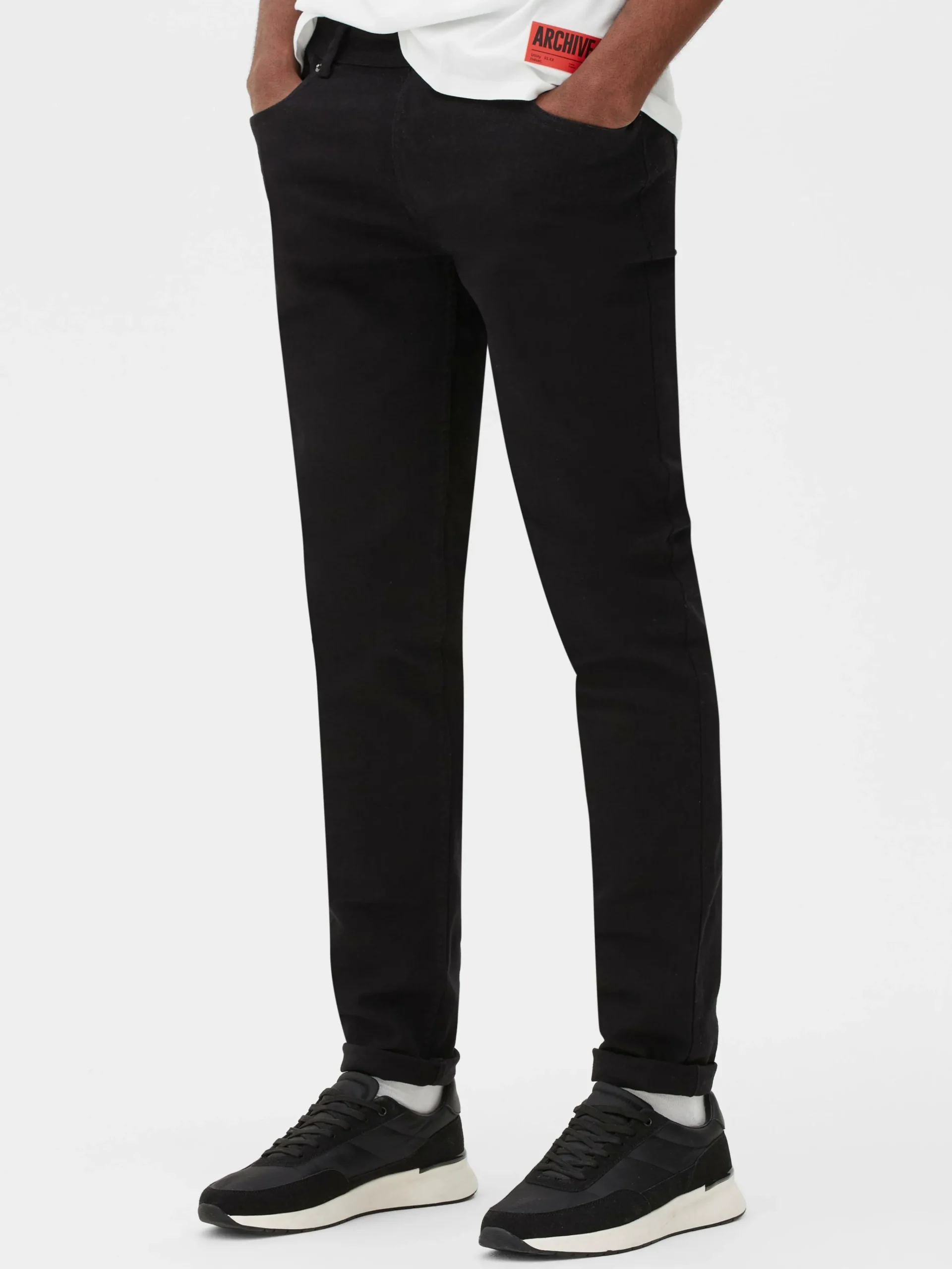 Best Skinny Twill-Jeans Herren Jeans