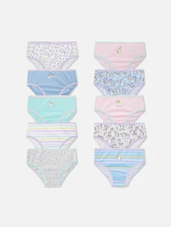 Best Slips Mit Einhorn-Grafik, 10er-Pack Kinder Unterwäsche