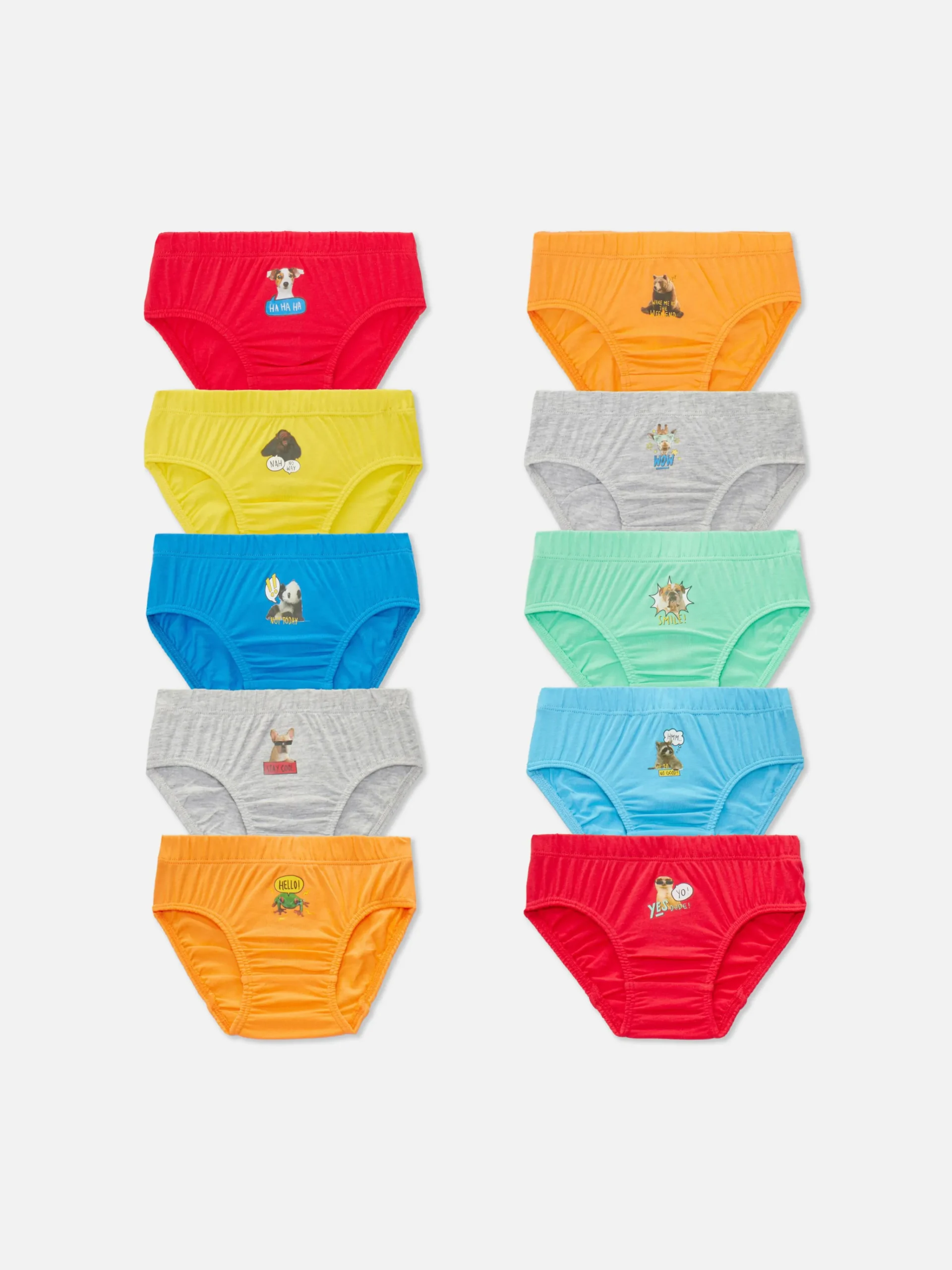 Hot Slips Mit Tierdesign, 10er-Pack Kinder Unterwäsche