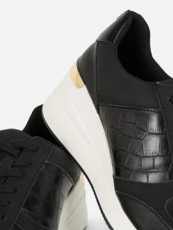 Sneaker Mit Keilabsatz Zum Schnüren Damen Sneakers