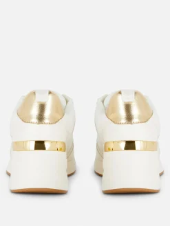 Discount Sneaker Mit Keilabsatz Zum Schnüren Damen Sneakers