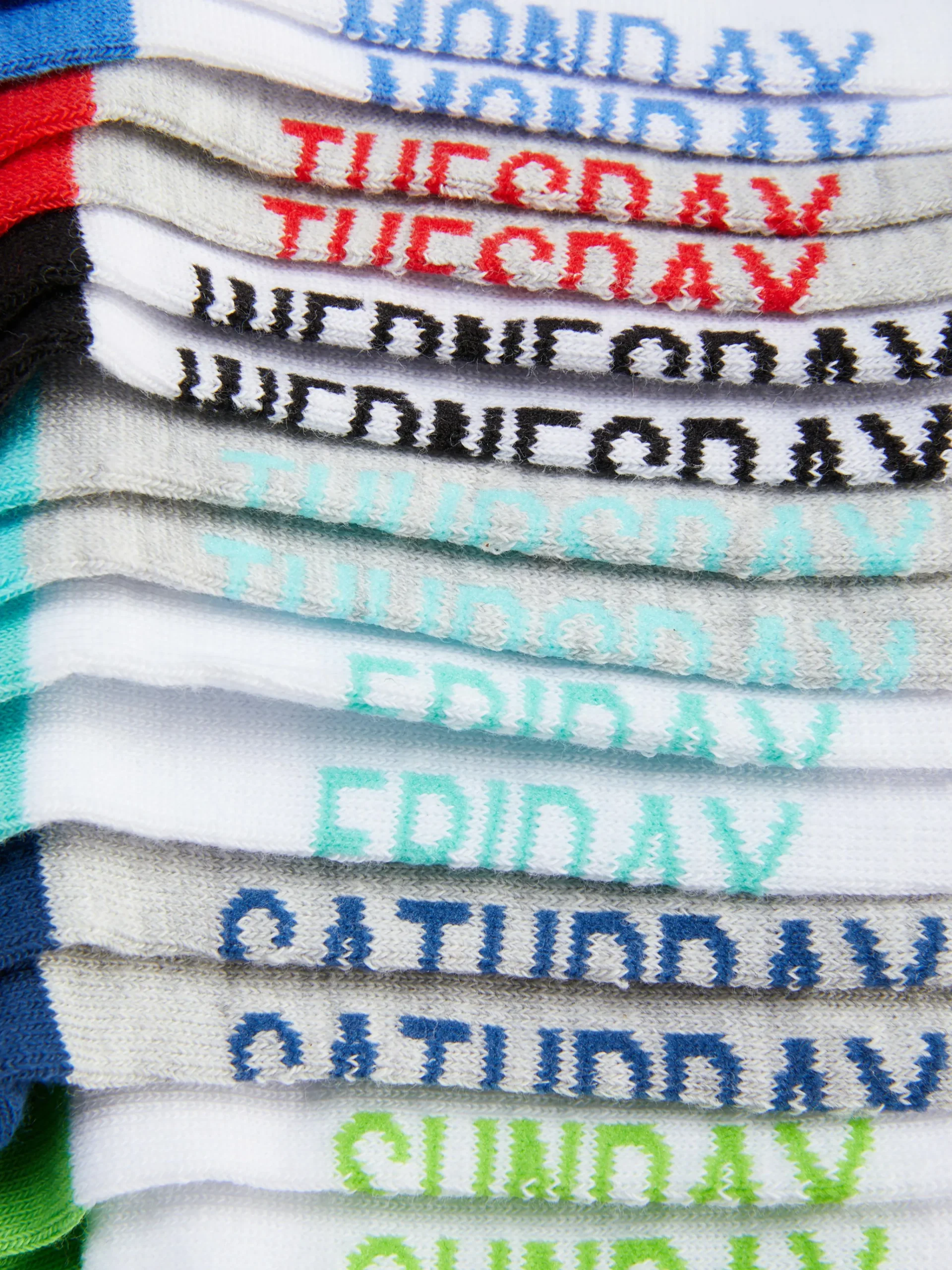 Clearance Socken Mit Wochentagen, 7er-Pack Kinder Socken