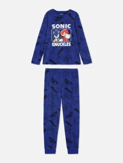 Clearance „Sonic The Hedgehog“ Schlafanzug Mit T-Shirt Und Hose Kinder Schlafanzüge Und Nachtwäsche