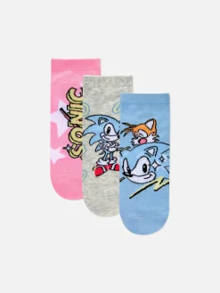 New „Sonic The Hedgehog“ Sneakersocken, 3er-Pack Damen Socken