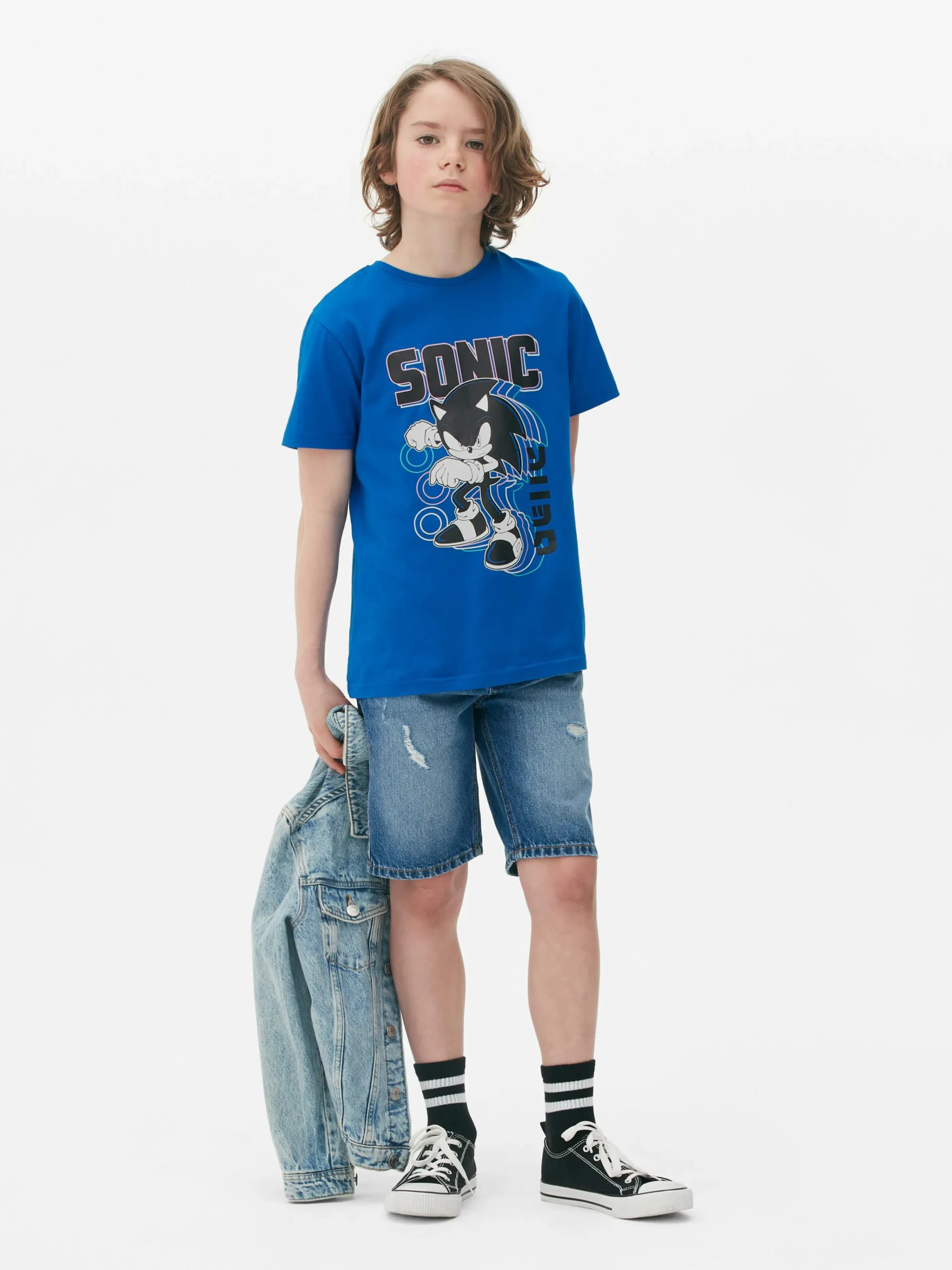 Discount „Sonic The Hedgehog“ T-Shirt Mit Print Kinder Tops Und T-Shirts
