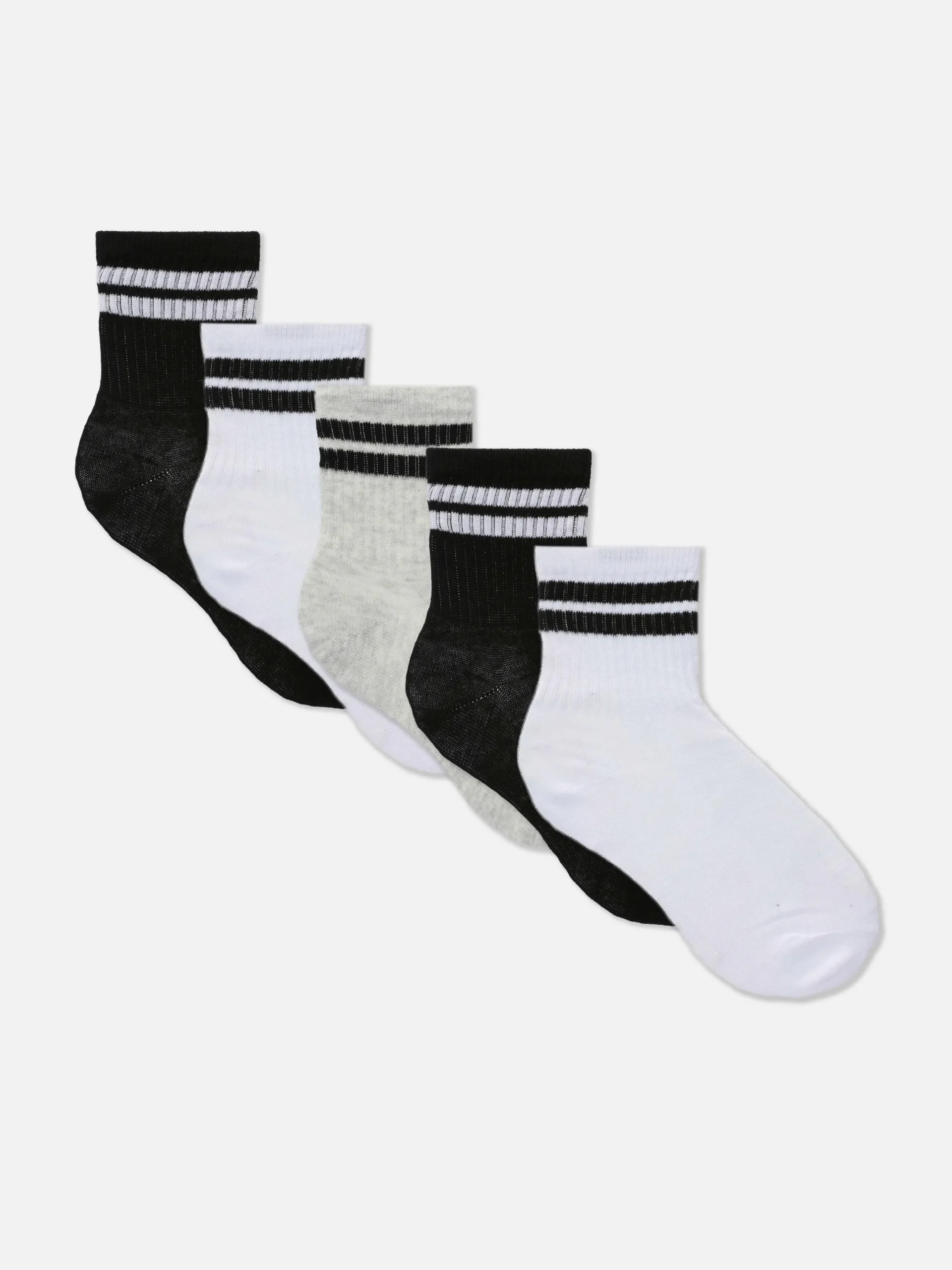 Outlet Sportliche Crew-Söckchen Mit Streifen, 5er-Pack Kinder Socken