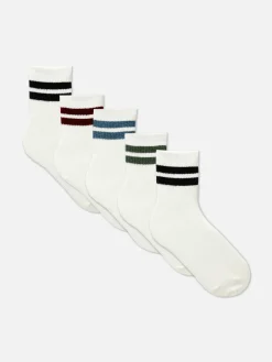 Discount Sportsöckchen Mit Streifen, 5er-Pack Kinder Socken