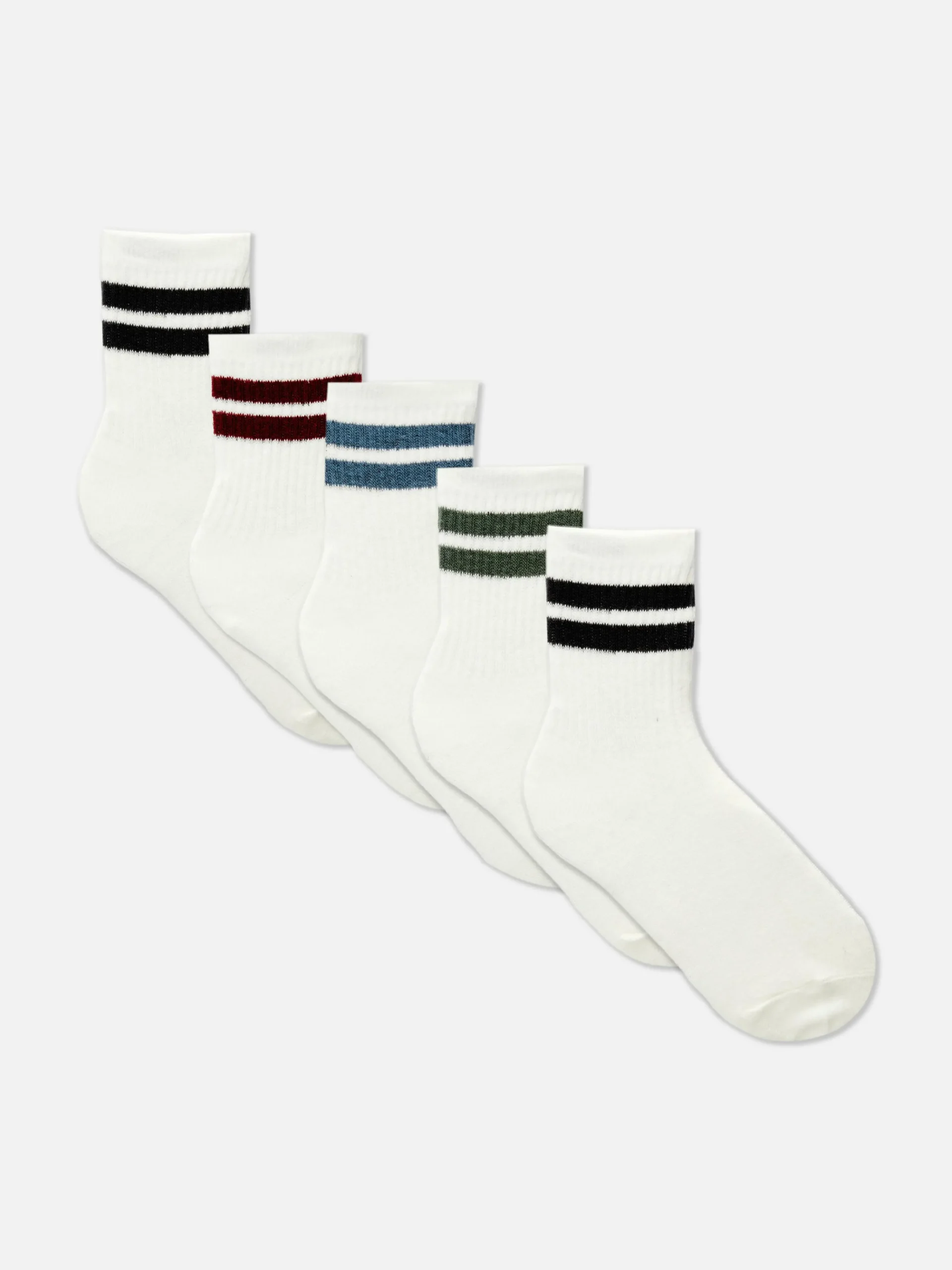 Discount Sportsöckchen Mit Streifen, 5er-Pack Kinder Socken