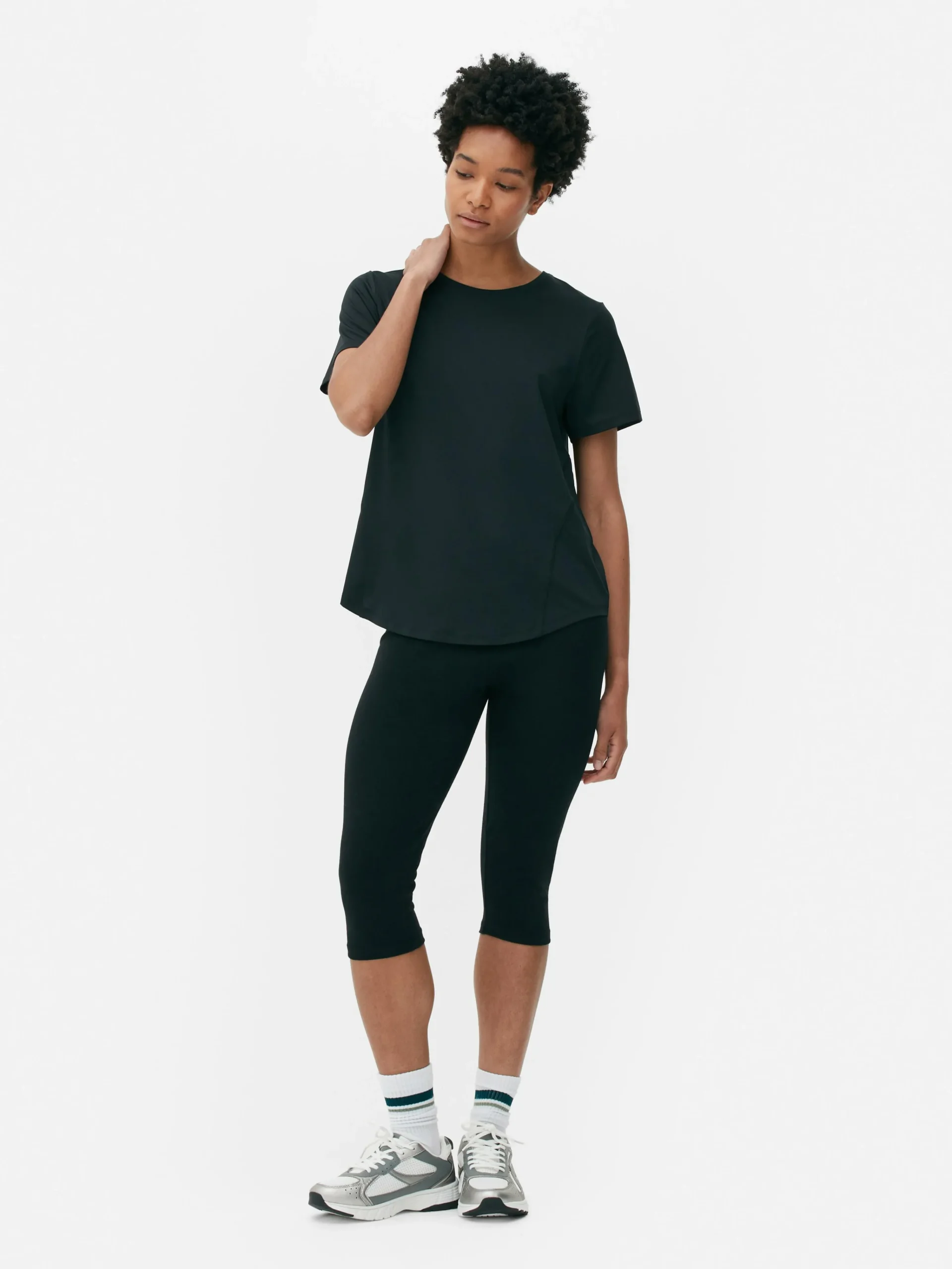 Sport-T-Shirt Mit Rundhalsausschnitt Damen Fitnesskleidung Und Activewear
