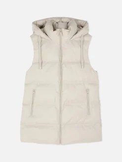 Hot Steppweste Mit Kapuze Damen Jacken Und Mäntel