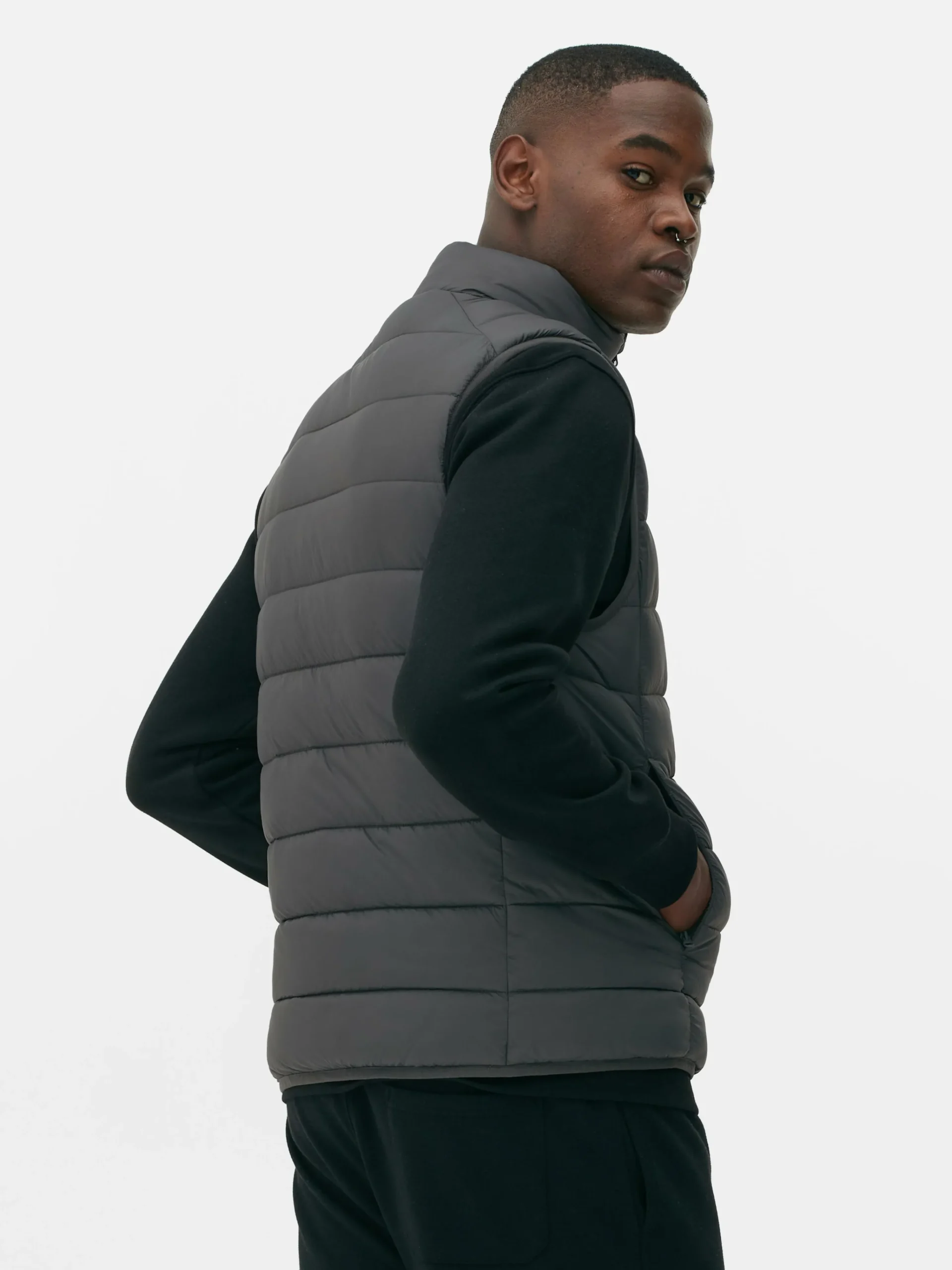 Hot Steppweste Mit Reißverschluss Herren Jacken Und Mäntel