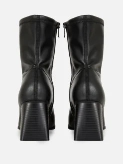 Hot Stiefeletten Im Stretch-Design Damen Stiefel