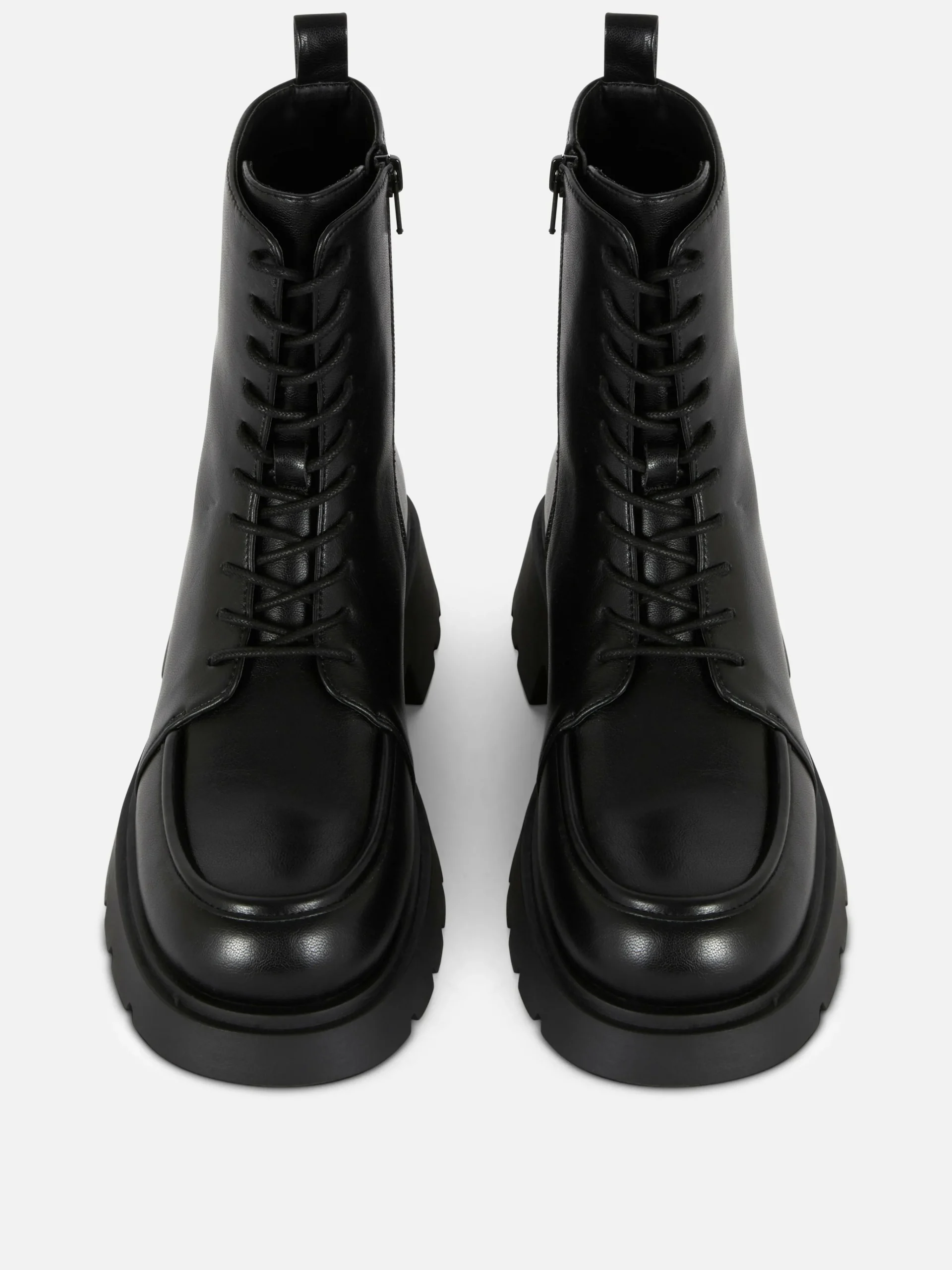 New Stiefeletten Mit Apron Toe Und Schnürung Damen Stiefel