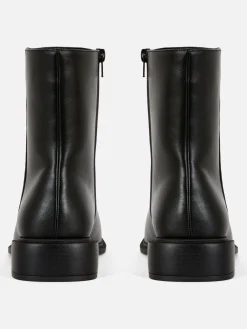 Outlet Stiefeletten Mit Eckiger Zehenpartie Damen Stiefel