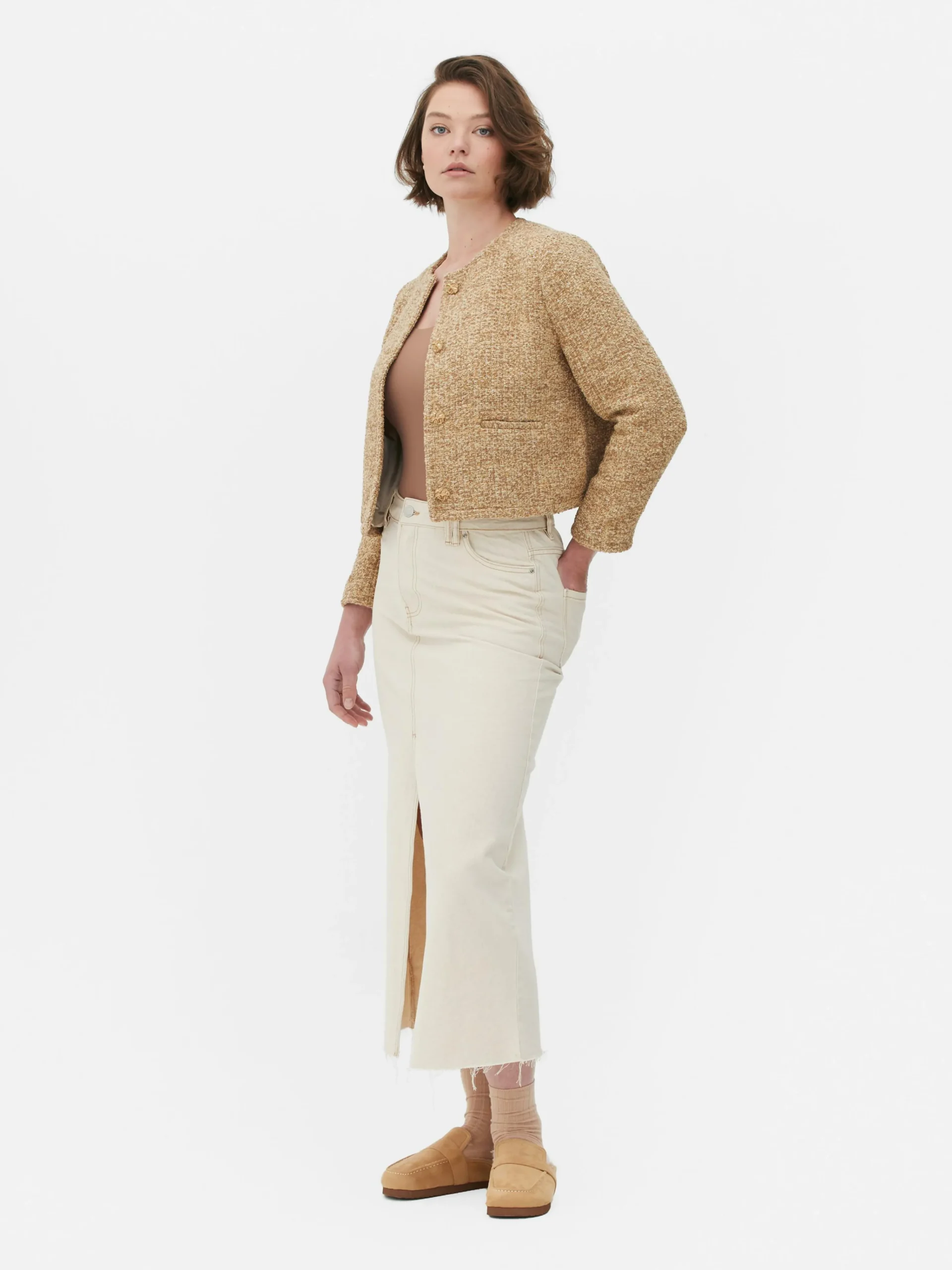 Discount „Stitch“ Bouclé-Jacke Damen Jacken Und Mäntel