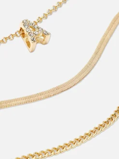 Best Strassarmbänder Mit Initiale, 3er-Pack Damen Schmuck