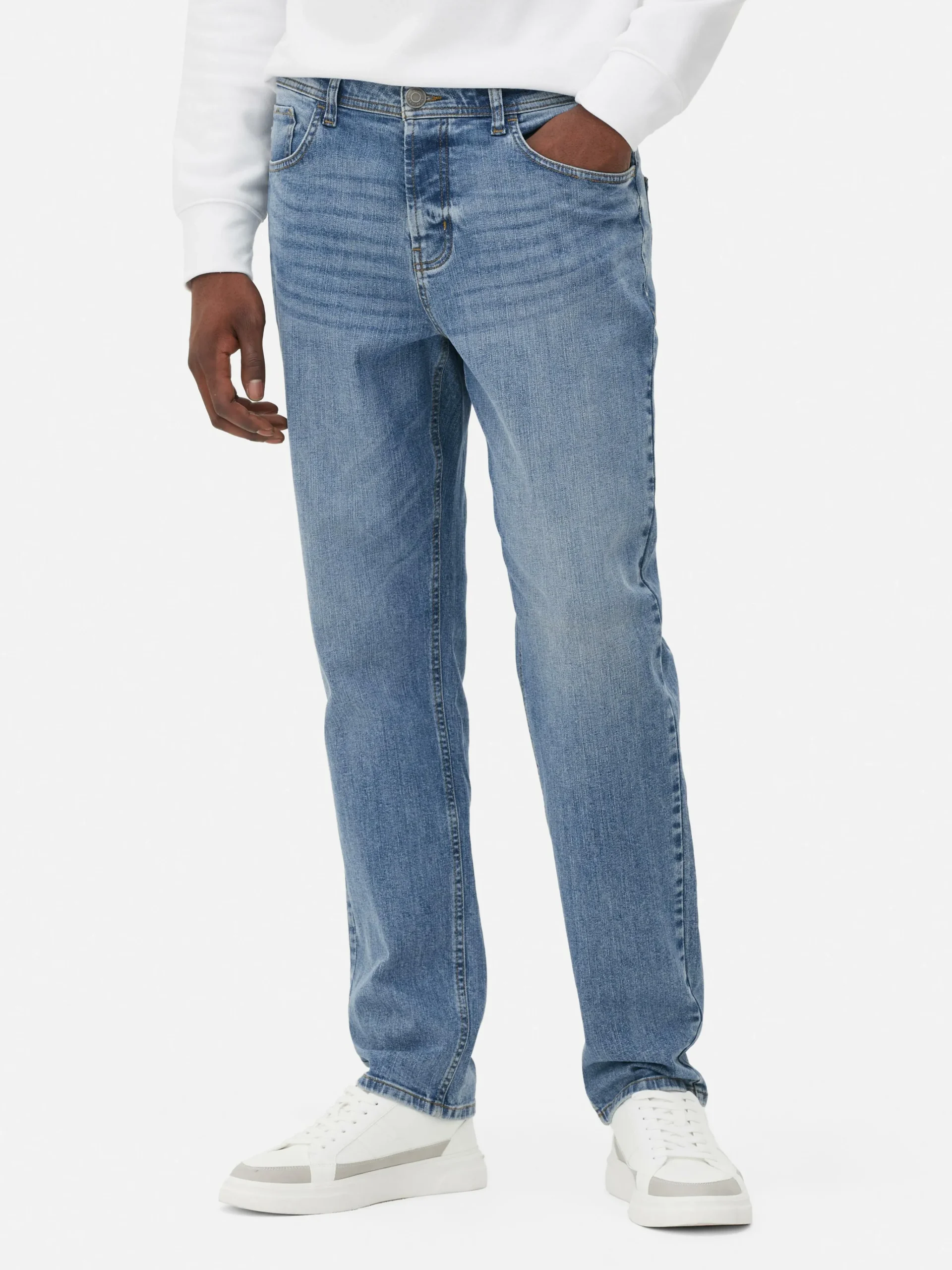 Stretch-Jeans Mit Geradem Bein Herren Jeans
