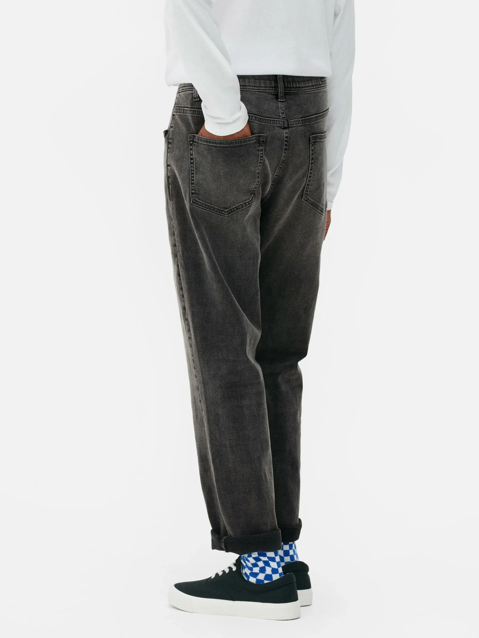 Clearance Stretch-Jeans Mit Geradem Bein Herren Jeans