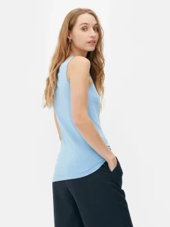 New Stretch-Tanktop Mit U-Ausschnitt Damen Tops Und T-Shirts